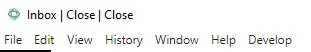 Close desktop app top menu bar showing File Edit View History Window Help Develop.